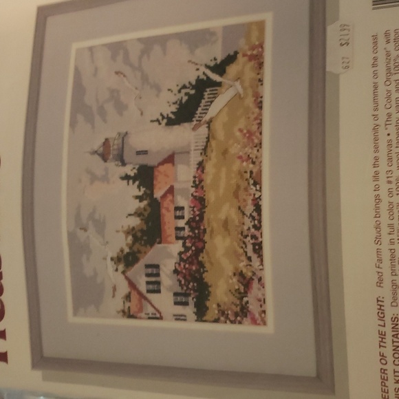 Needlepoint lighthouse picture craft - Picture 2 of 4